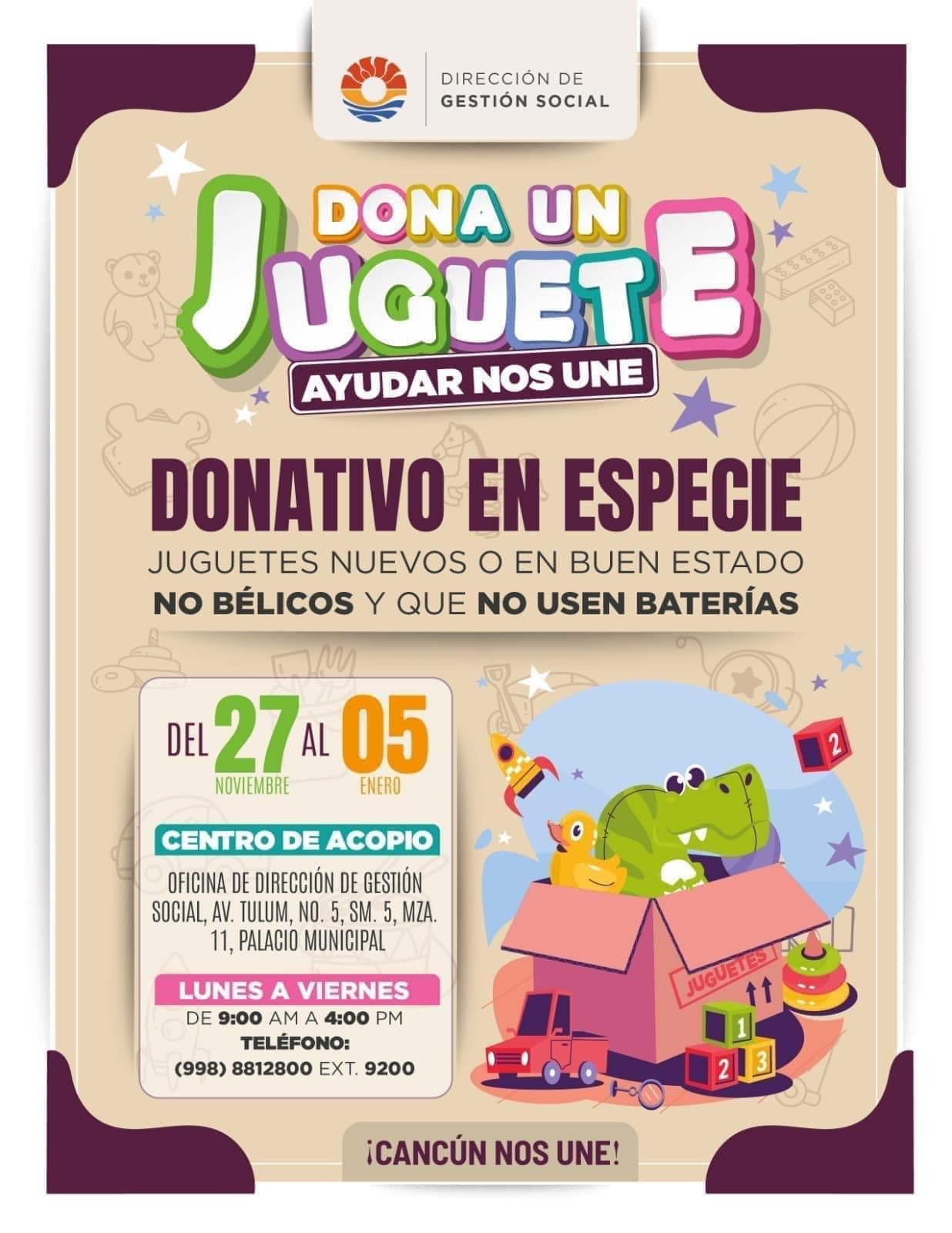 INVITA GOBIERNO MUNICIPAL A DONAR JUGUETES PARA REGALAR ALEGRÍA A NIÑAS ...